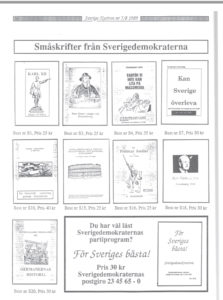 Sverigedemokraterna bokförsäljning