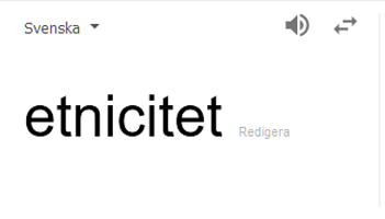 Etnicitet på invandrarna del 2