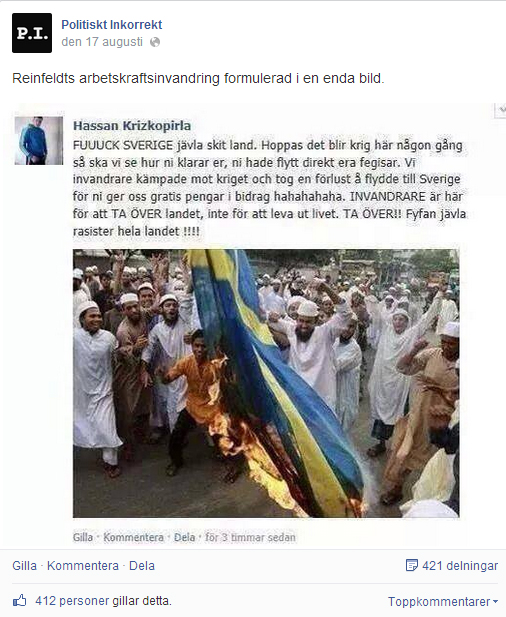 Fejkad rasistisk propaganda