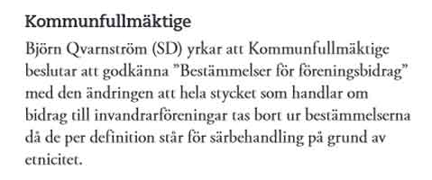 Sverigedemokraterna och invandrarföreningar