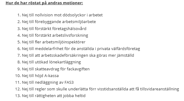 Sverigedemokraterna är ett löntagarfientligt parti