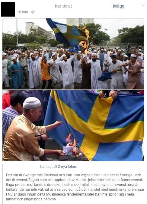 Flaggbränningar i fel världsdel