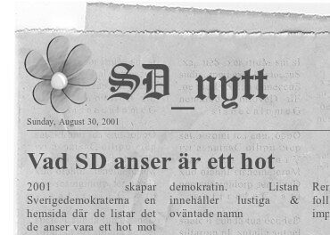 Sverigedemokraterna och deras syn på hot mot demokratin