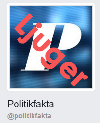Propagandasajten Politikfakta ljuger