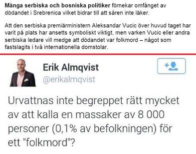 Sverigedemokraterna och folkmordet i Srebrenica