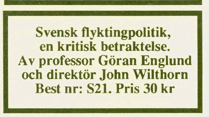 Sverigedemokraterna och 90-talets bokförsäljning: Djupdykning del 5 Svensk flyktingpolitik – En kritisk betraktelse