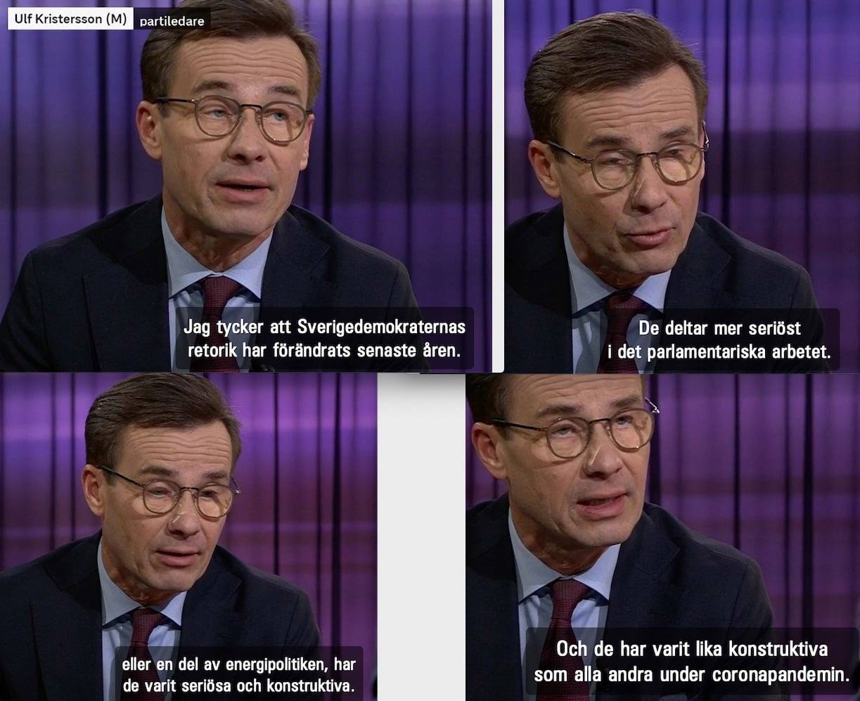 Sverigedemokraterna har inte alls förändrats Ulf Kristersson