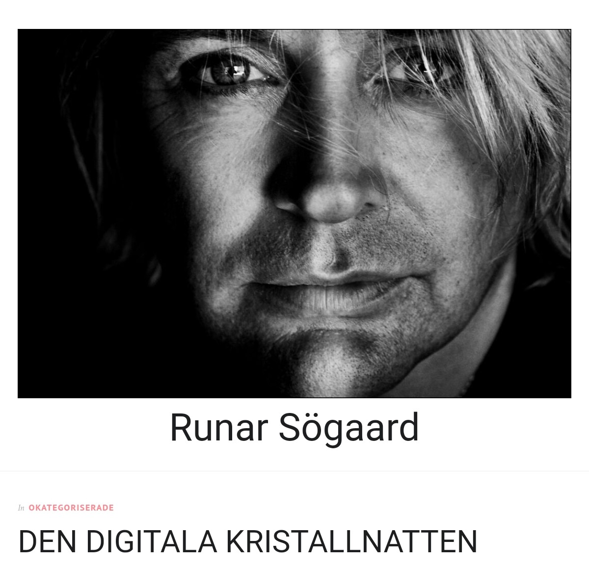 Runar Sörgaard kommer ut som antisemit