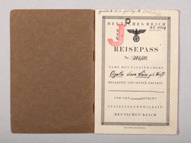 J-stämpeln i de judiska passen 1938