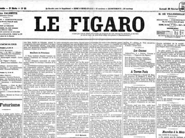 Marinetti och det futuristiska manifestet