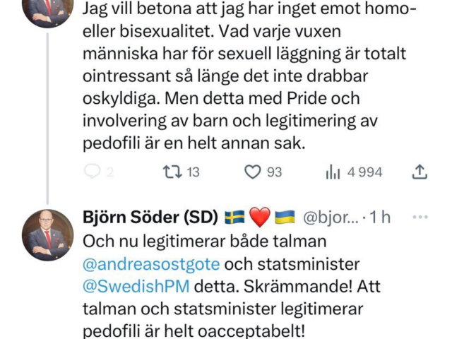 Varför bli upprörd nu över Söders uttalande när han hållit på  många år